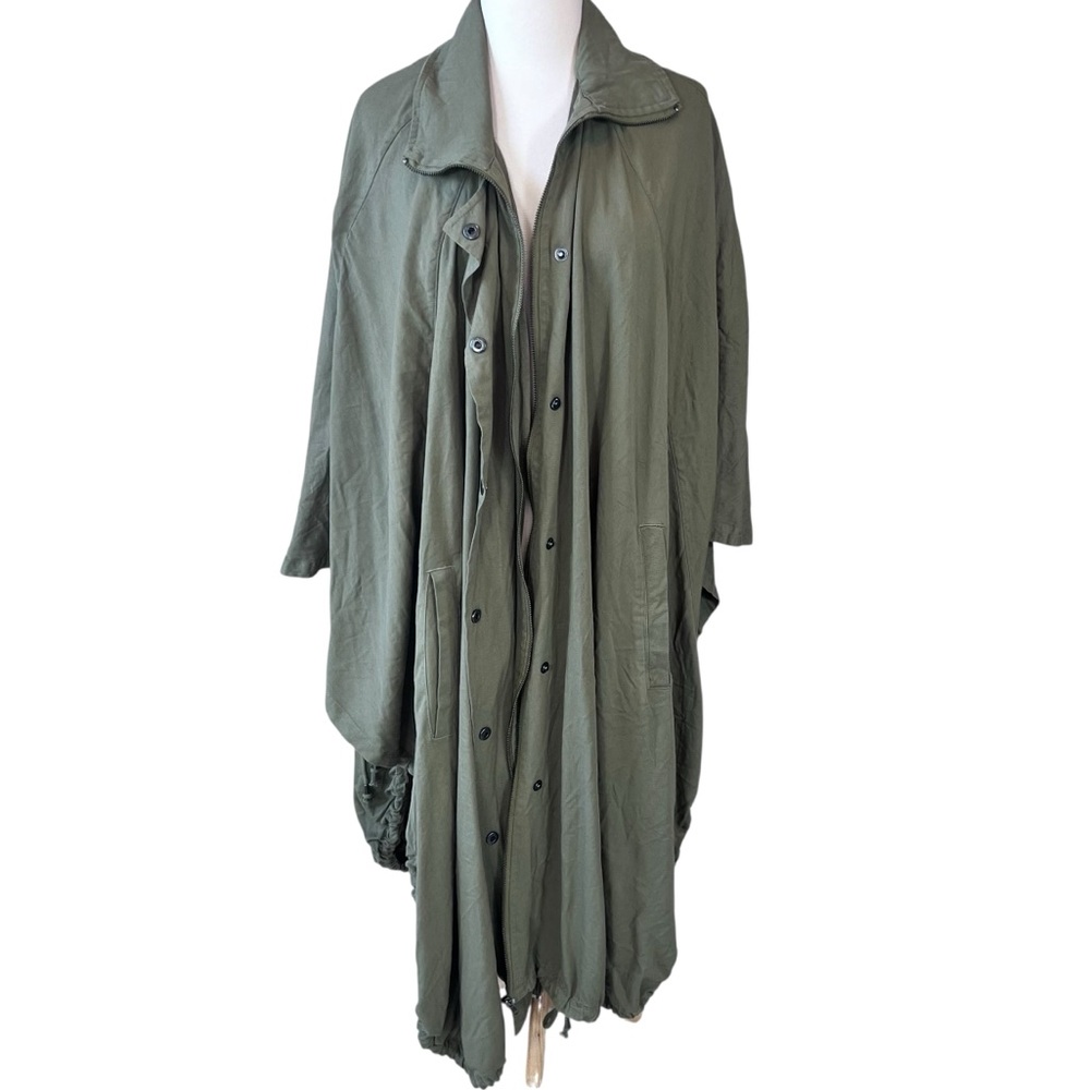 Pilcro Anthropologie Jacket Womens One Size Olive Green Utility Relaxed Boho